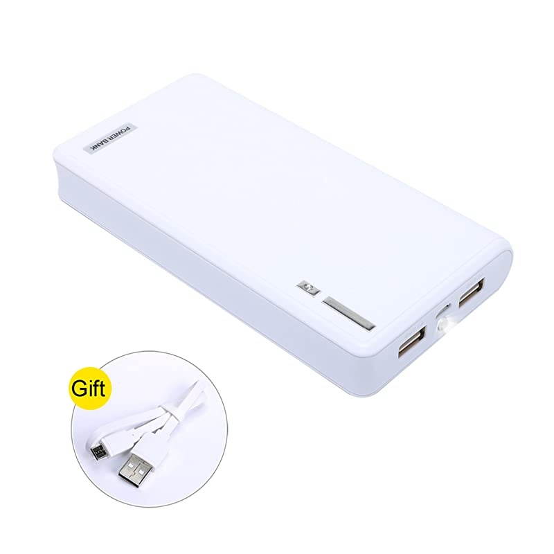 20000mAh Portable Charger External Battery Power Bank for iPhone 6 6S Plus 5S, iPad, Samsung Galaxy, Smart Phones and Tablets (White)