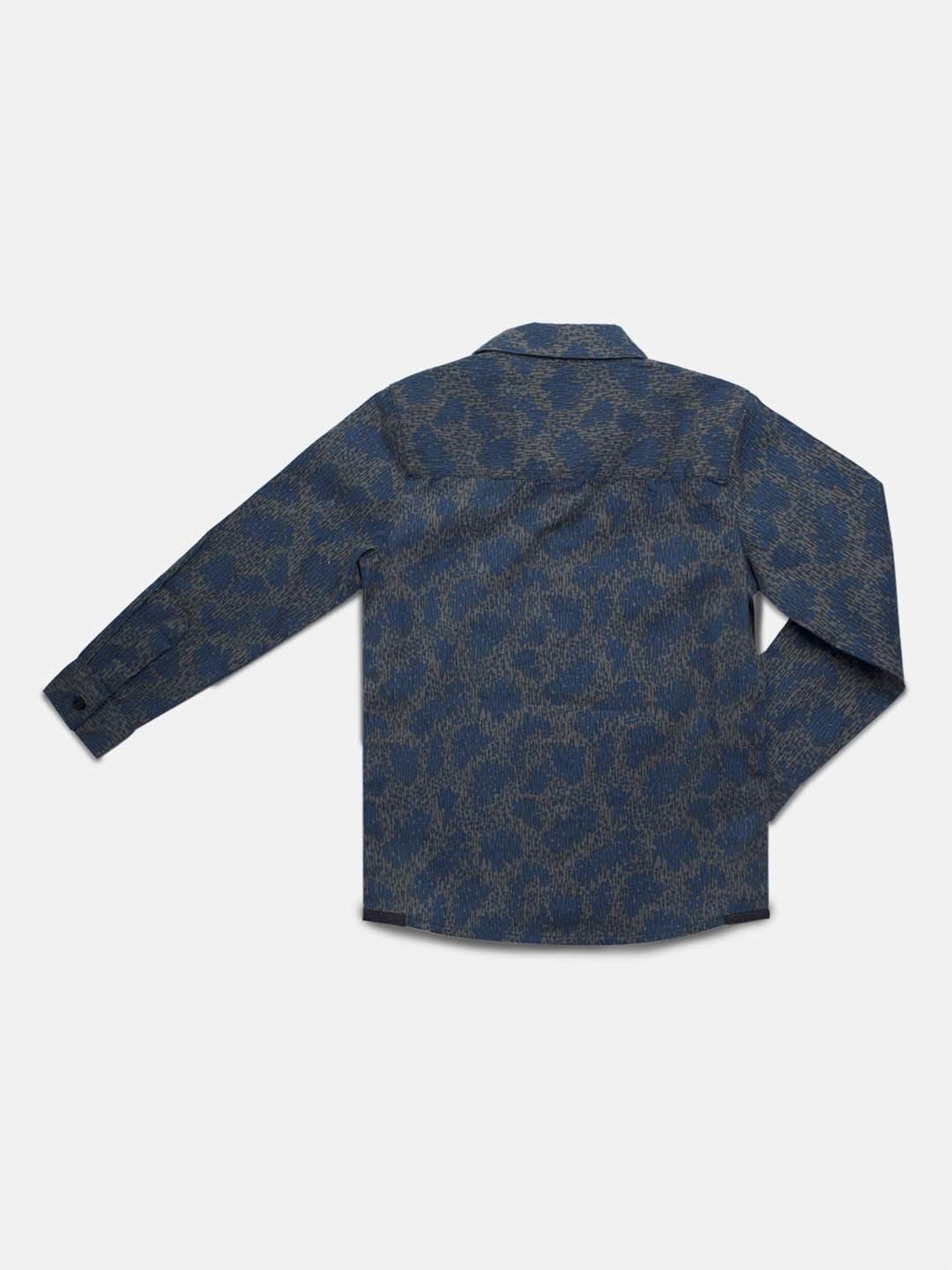 Angel & Rocket Kids Blue Cotton Printed Full Sleeves Shirt