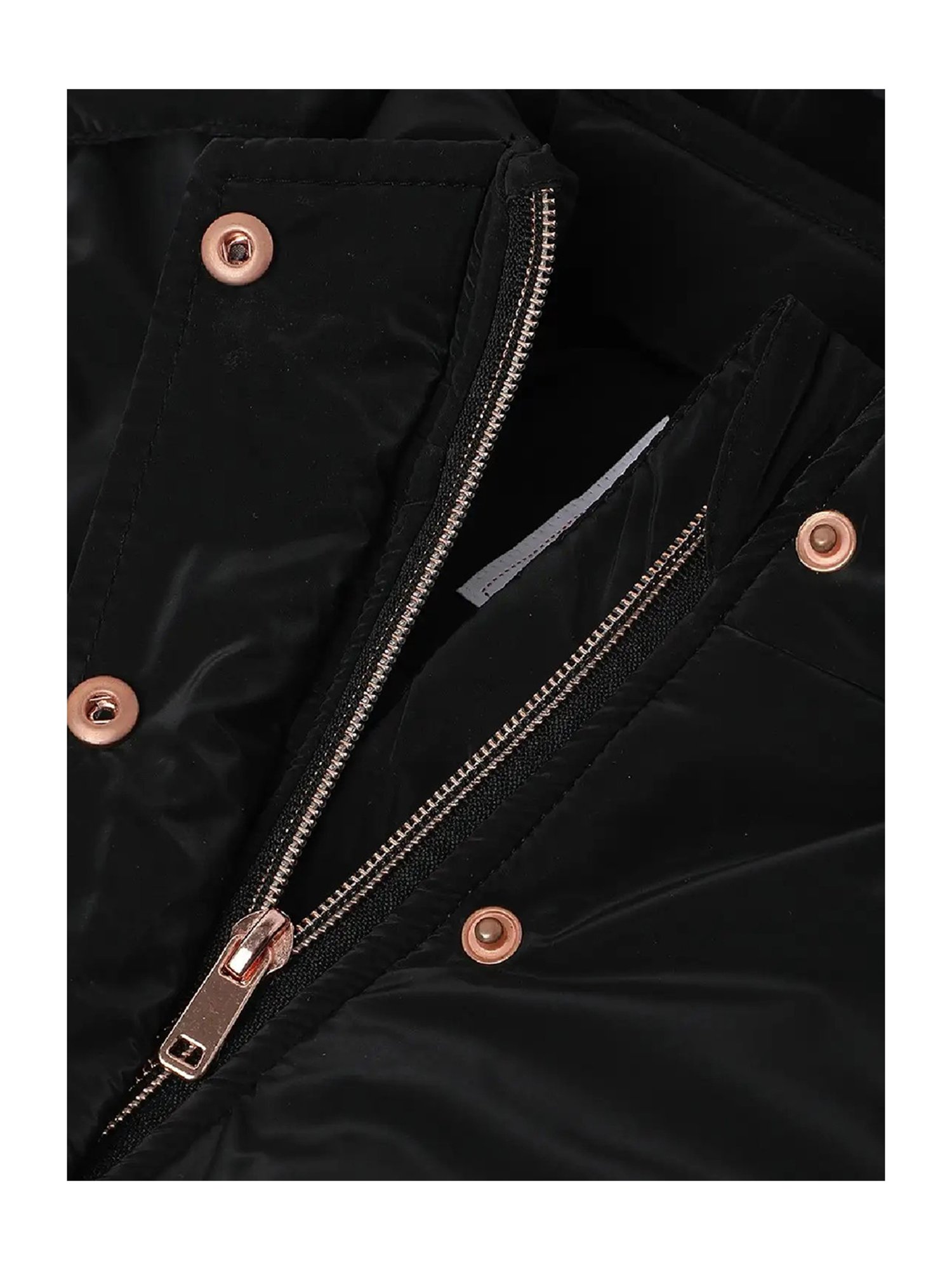 Elle Kids Black Quilted  Jacket