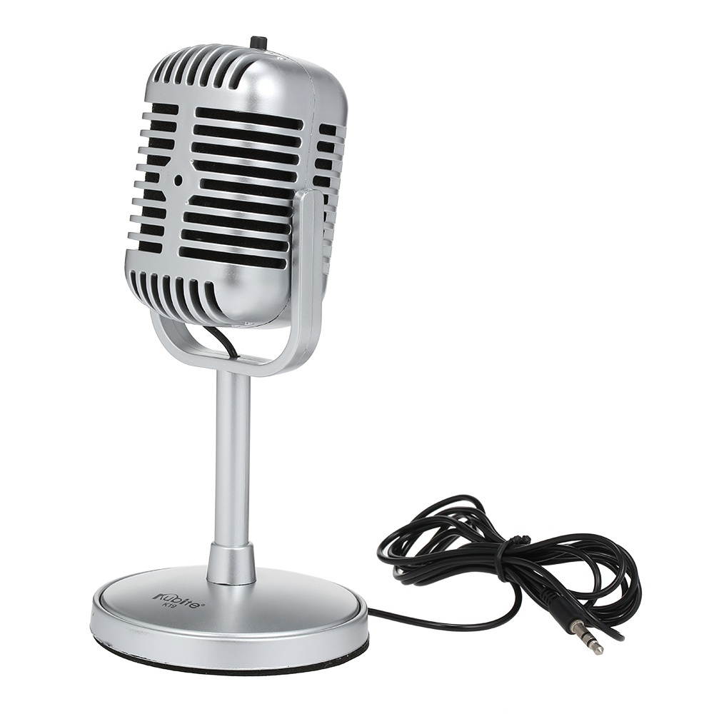 Kubite Wired Microphone Karaoke Classic MIC Old-fashioned Microphone Support Mobile Computer Chat Karaoke Webcast