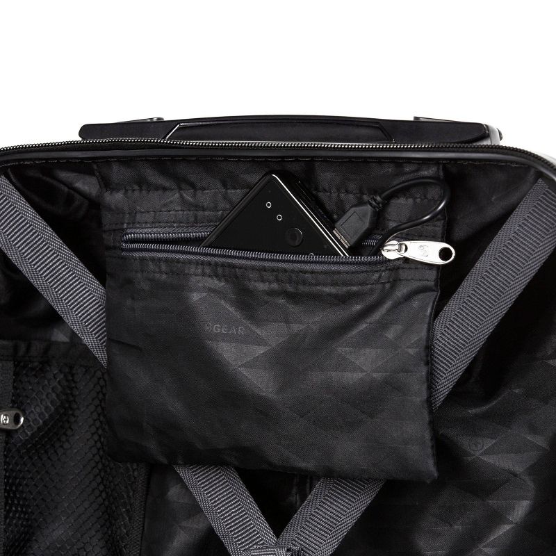 SWISSGEAR 20" Energie USB Port PolyCarb Hardside Carry On Spinner Suitcase - Black