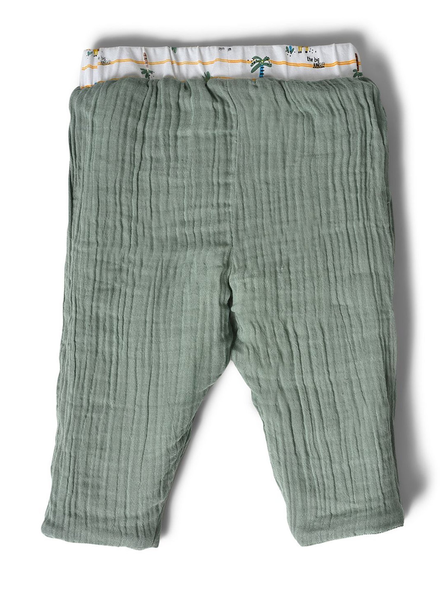 MiArcus Kids White Cotton Printed Pants