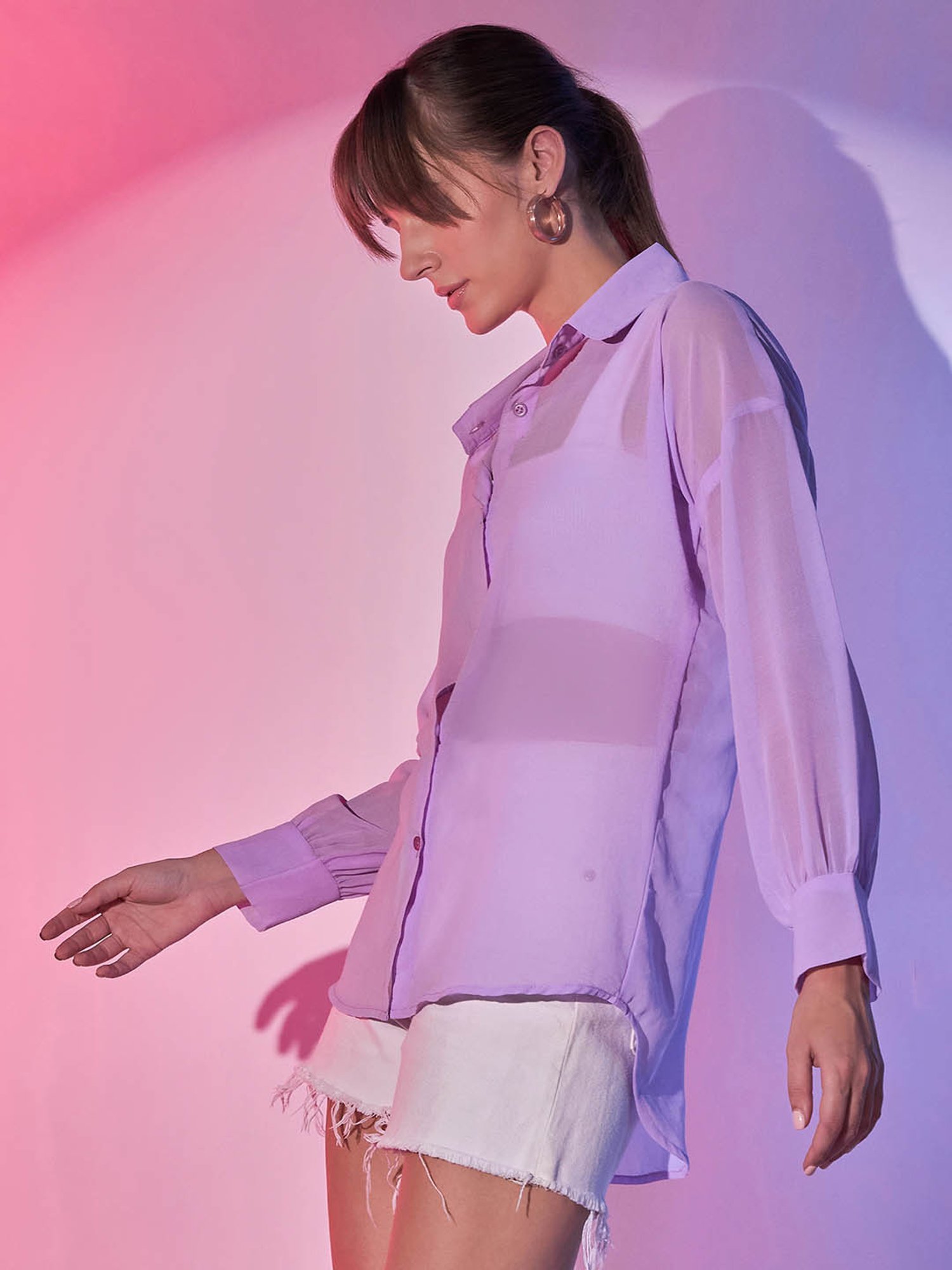 BUYNEWTREND Purple Shirt