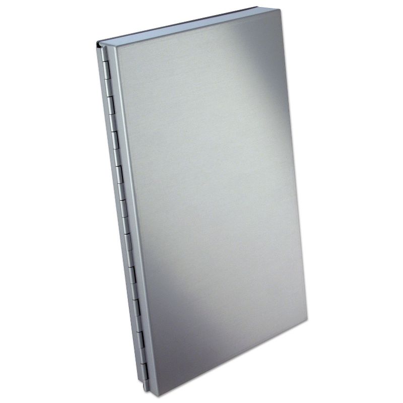 Saunders Snapak Aluminum Side-Open Forms Folder 3/8" Clip 5 2/3 x 9 1/2 Sheets Silver 10507