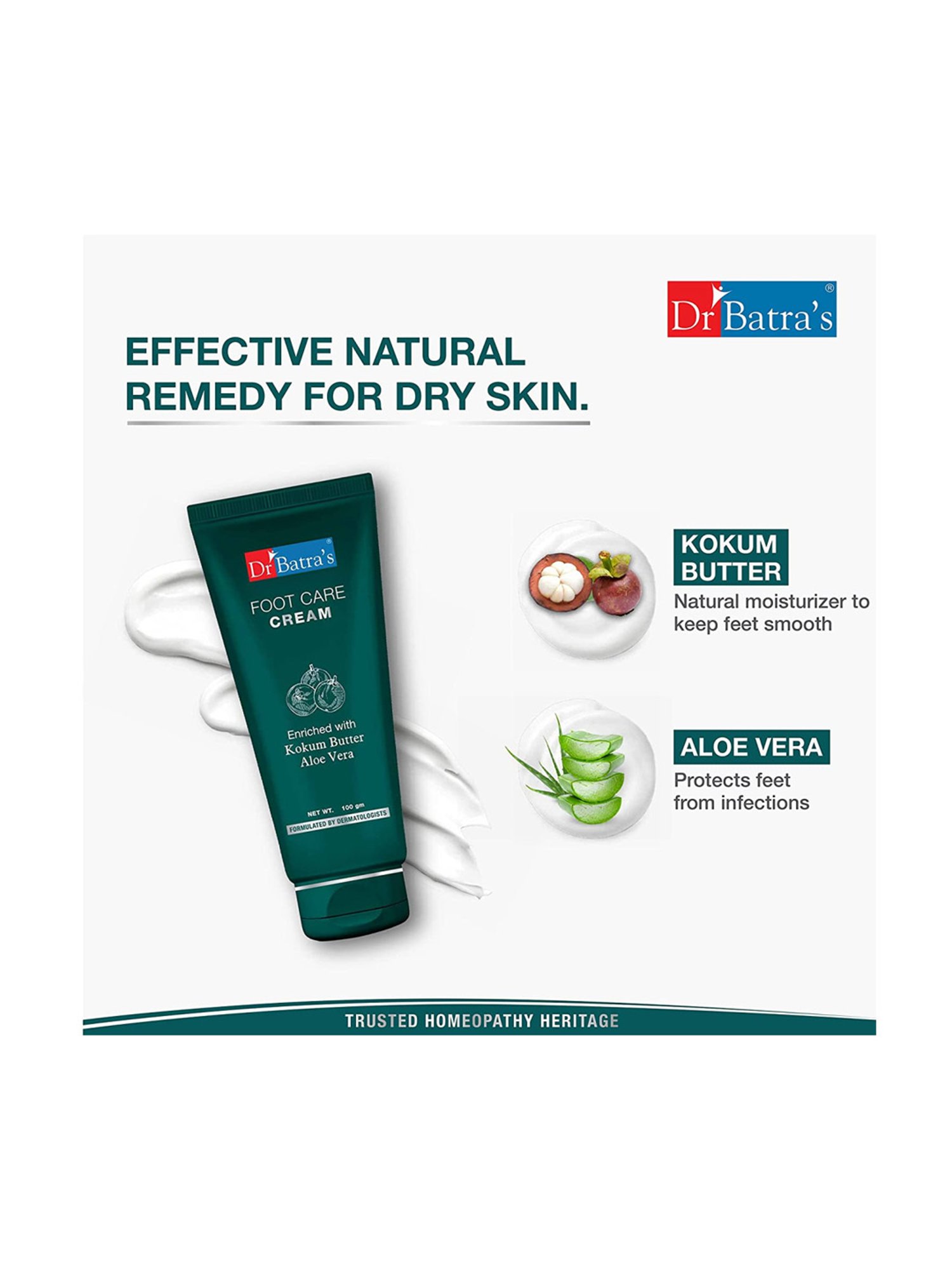 Dr. Batra's Natural Moisturising Lotion, Deo & Foot Care Cream
