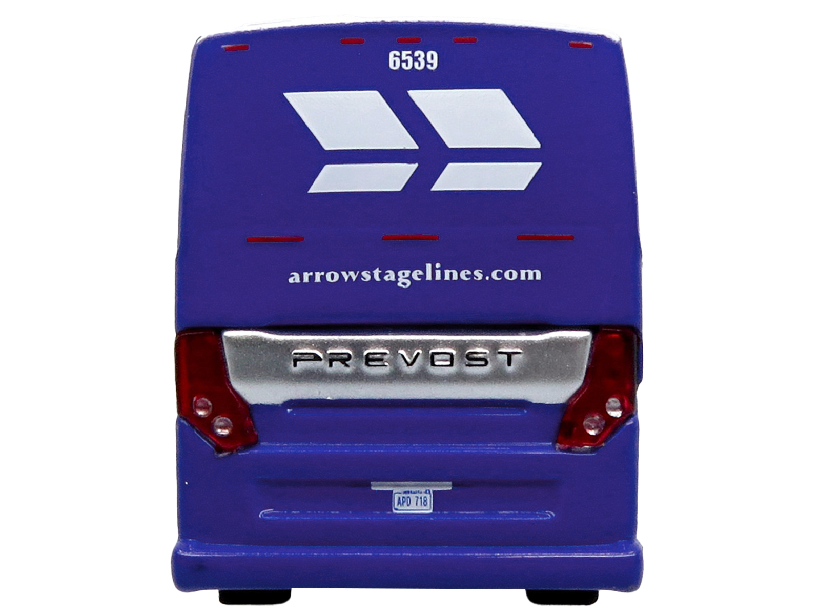 Prevost H3-45 Coach Bus "Arrow Stage Lines" Blue with White Graphics Limited Edition 1/87 (HO) Diecast Model by Iconic Replicas