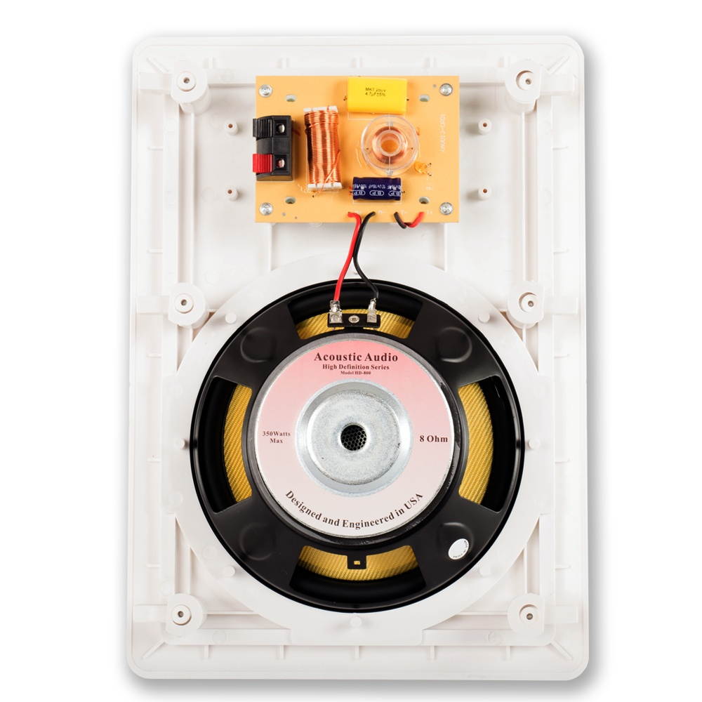 Acoustic Audio HD-800 In Wall 8" Speakers Home Theater Surround Sound 7 Speaker Set