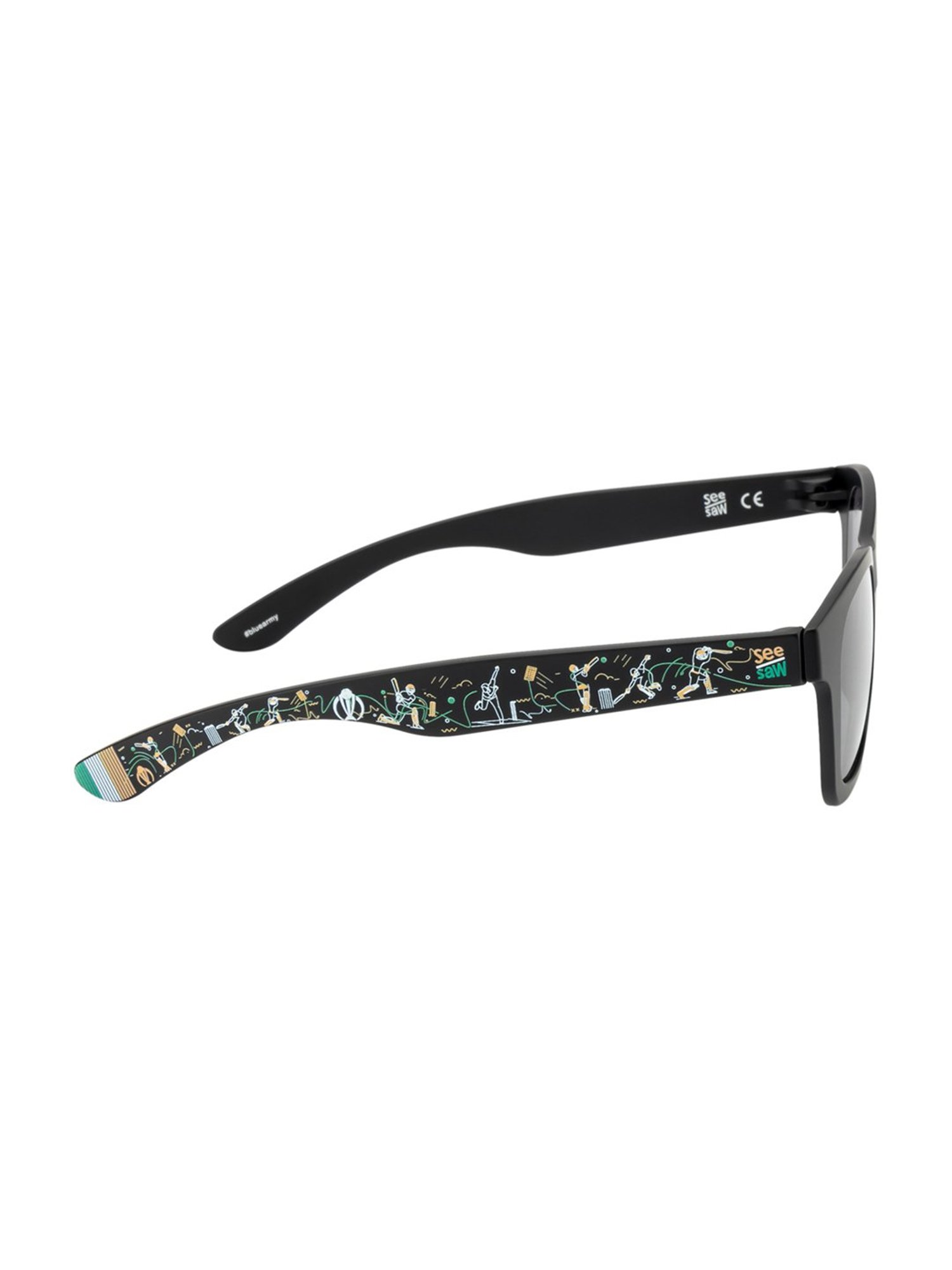 SeeSaw Light Grey Square Unisex Sunglasses