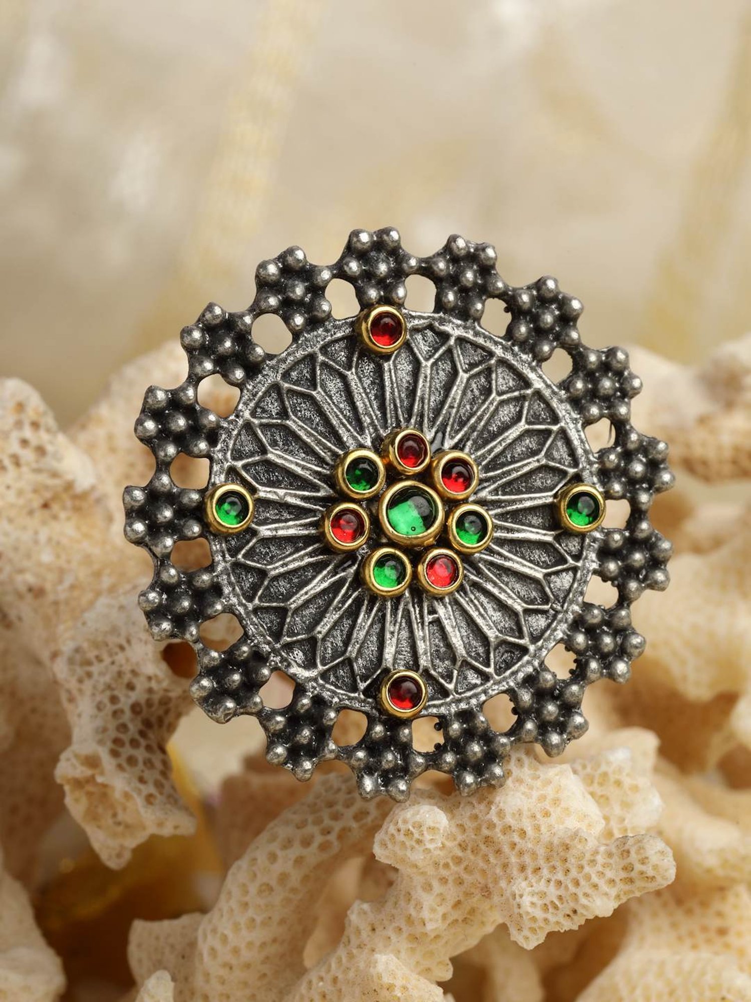 Accessorize London Women's Jewel Embellished Rings Set Of Three White