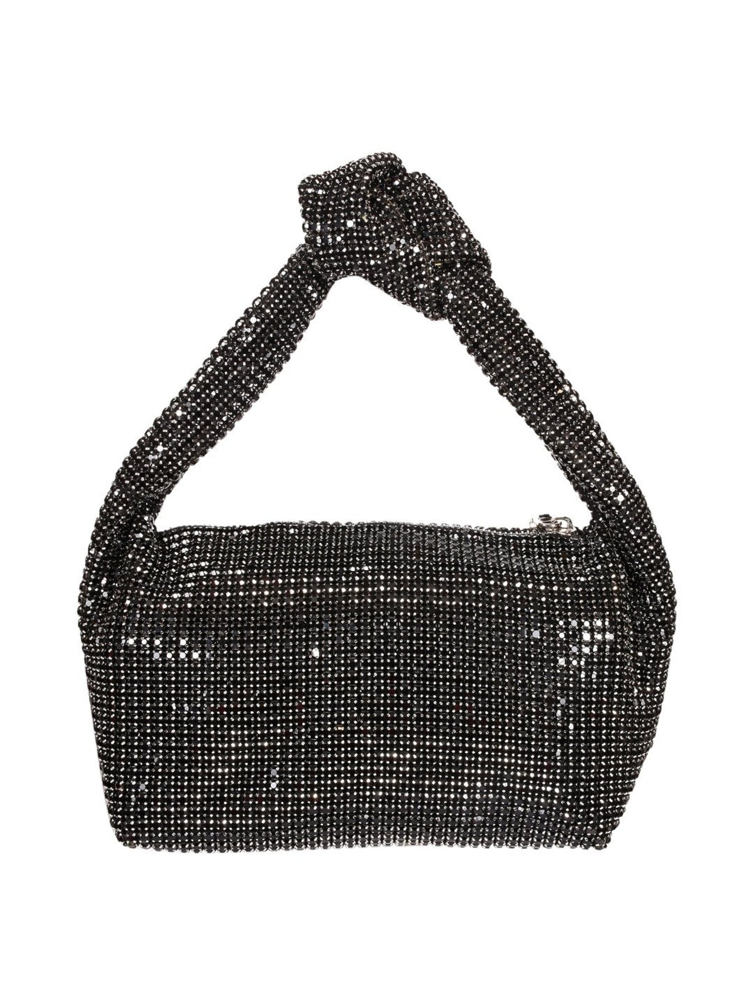 SASSORA RIM Black Leather Embellished small Handbag