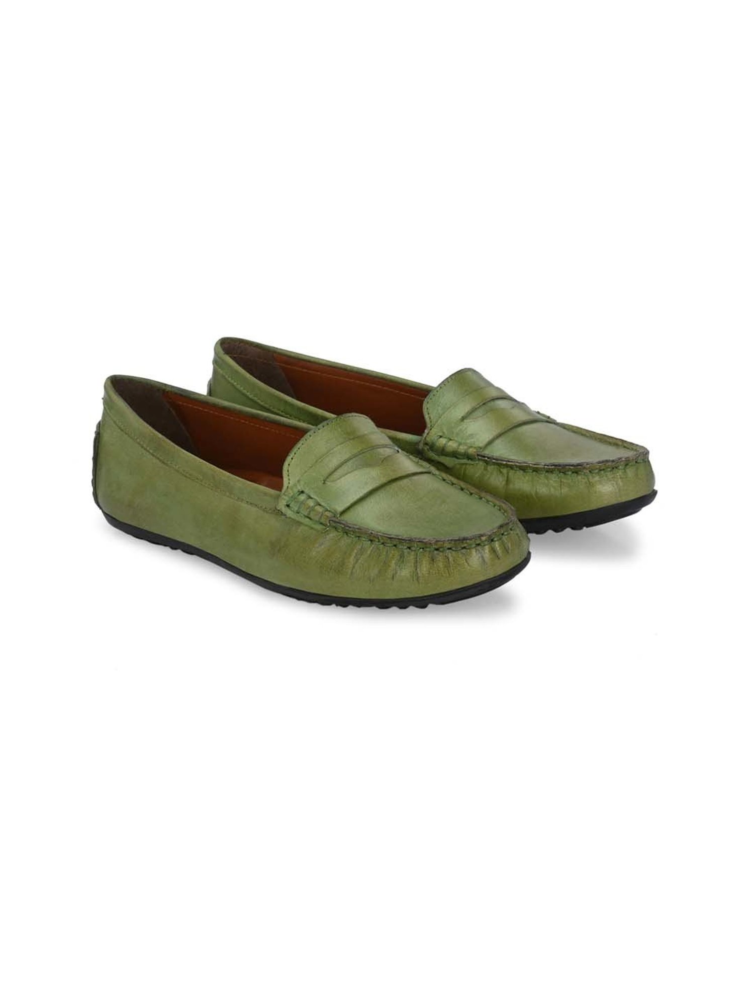 Carlo Romano Women's Green Casual Loafers