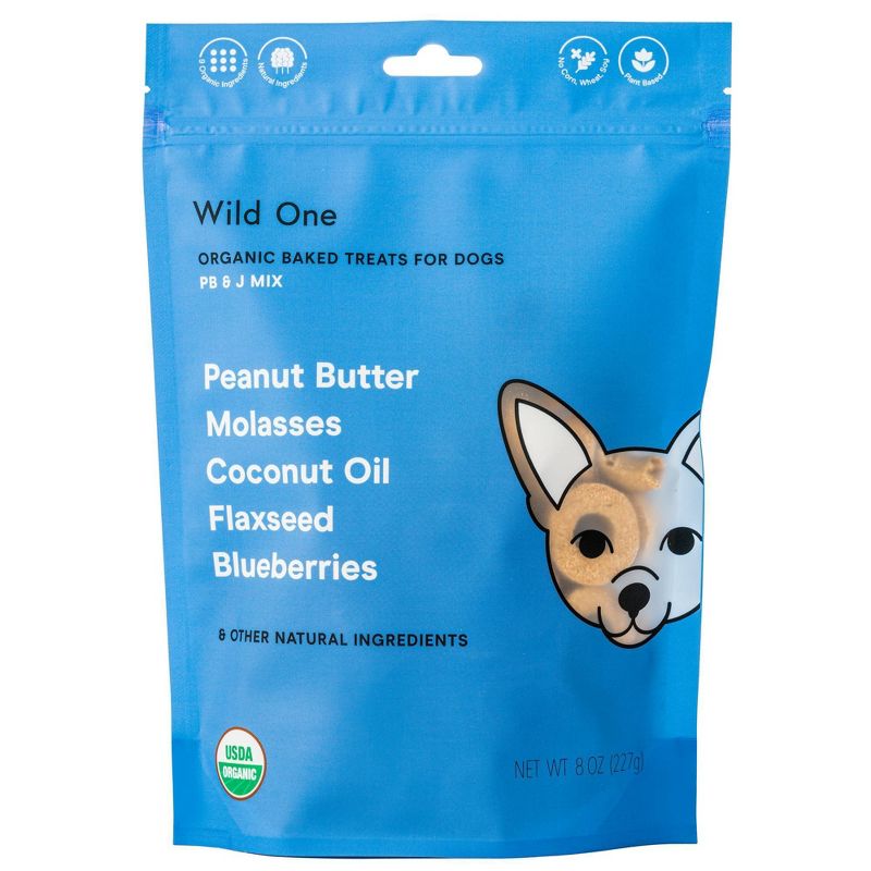 Wild One Treats PB&J Dog Treats - 8oz