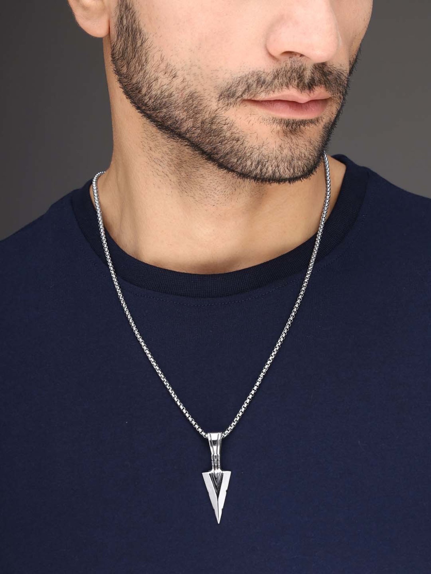 Bold By Priyaasi Men's Arrow Pendant on a Stylish Chain