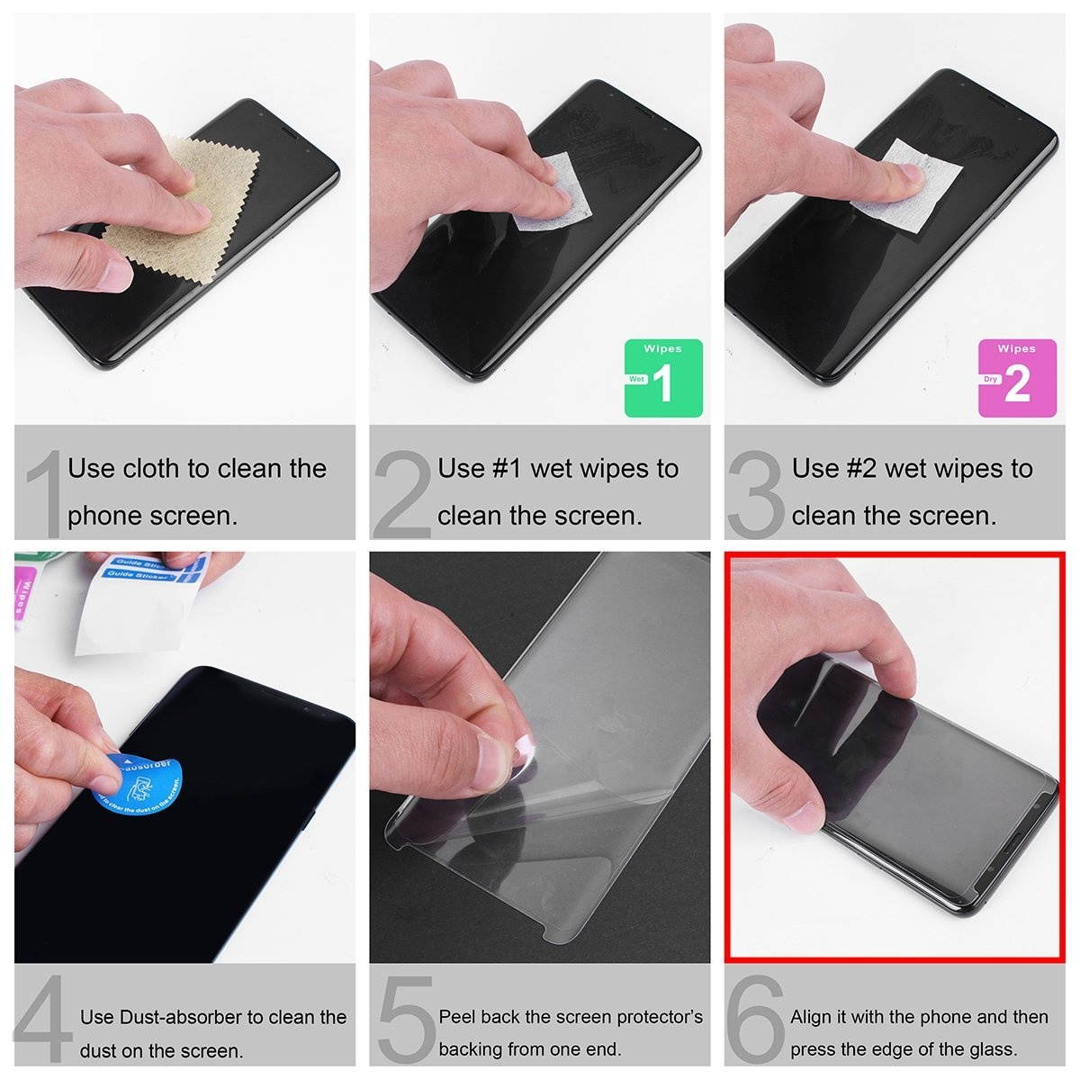 AICase HD 9H Hardness Bubble-Free Film for Samsung Galaxy S9 Clear