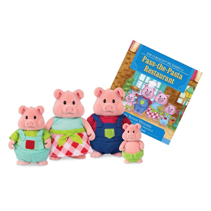 Li'l Woodzeez Miniature Animal Figurine Set - Curlicue Pig Family