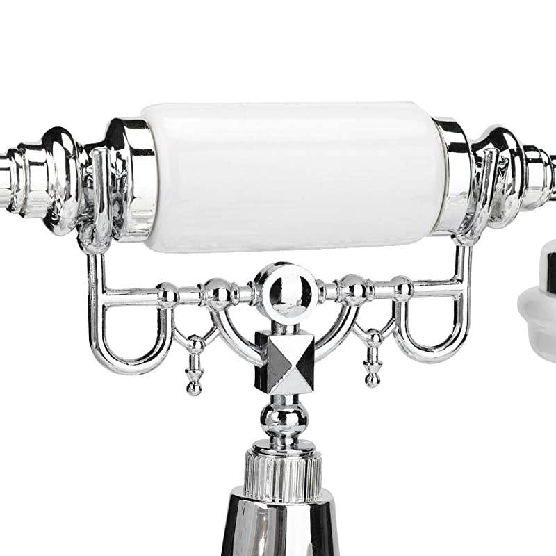 Telephones LandlineEU Type Style Landline Silver Plated Gemstone Home Office TelephoneSupport FSK and DTMF Backlight Caller IDSupport Electronic CalendarDateClock and Week Display