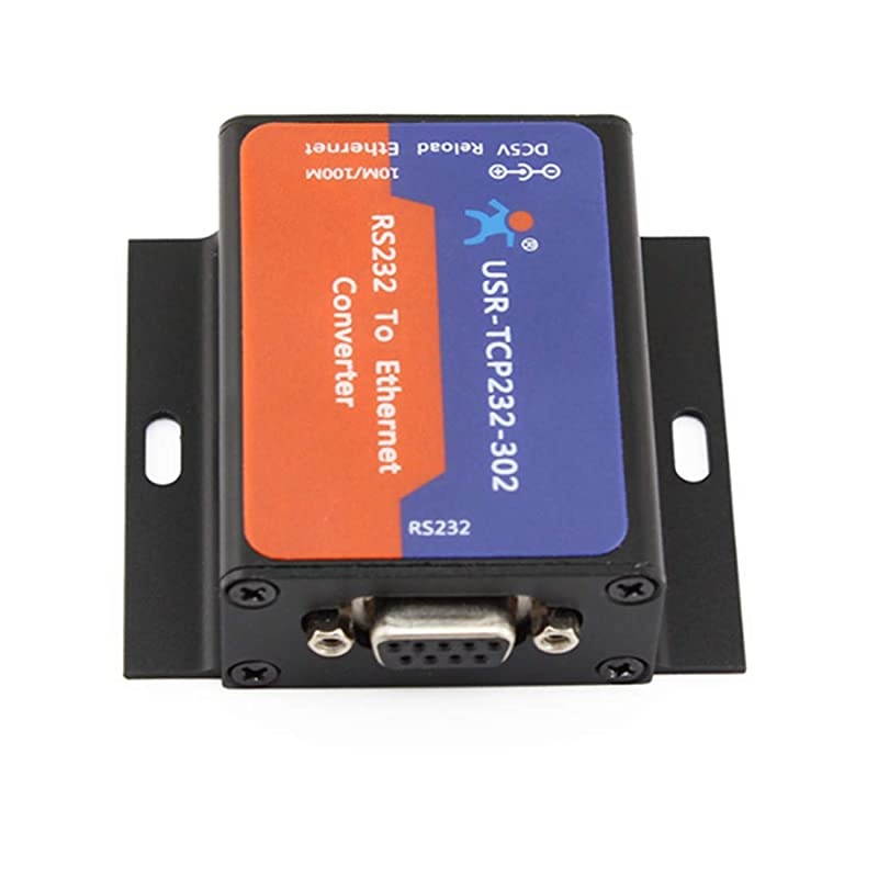 Port Serial Server RS232 RS485 RS422 Serial to Ethernet Converter DC 5V Transparent Transmission Between RS232/RS485/RS422 Ethernet Serial Data Communication Device (TCP232-302 RS232 Port)