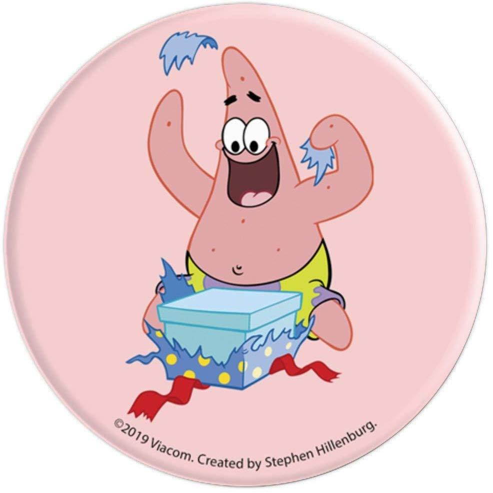 Spongebob Squarepants Patrick Star Opening Present Christmas PopSockets Grip and Stand for Phones and Tablets