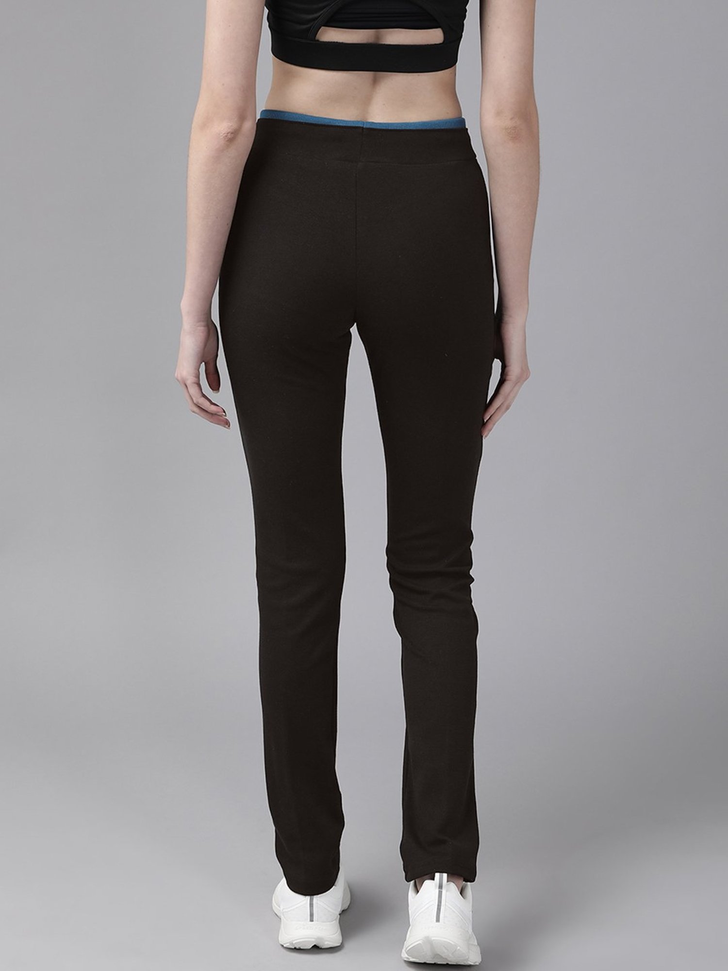 Cayman Black Mid Rise Track Pants