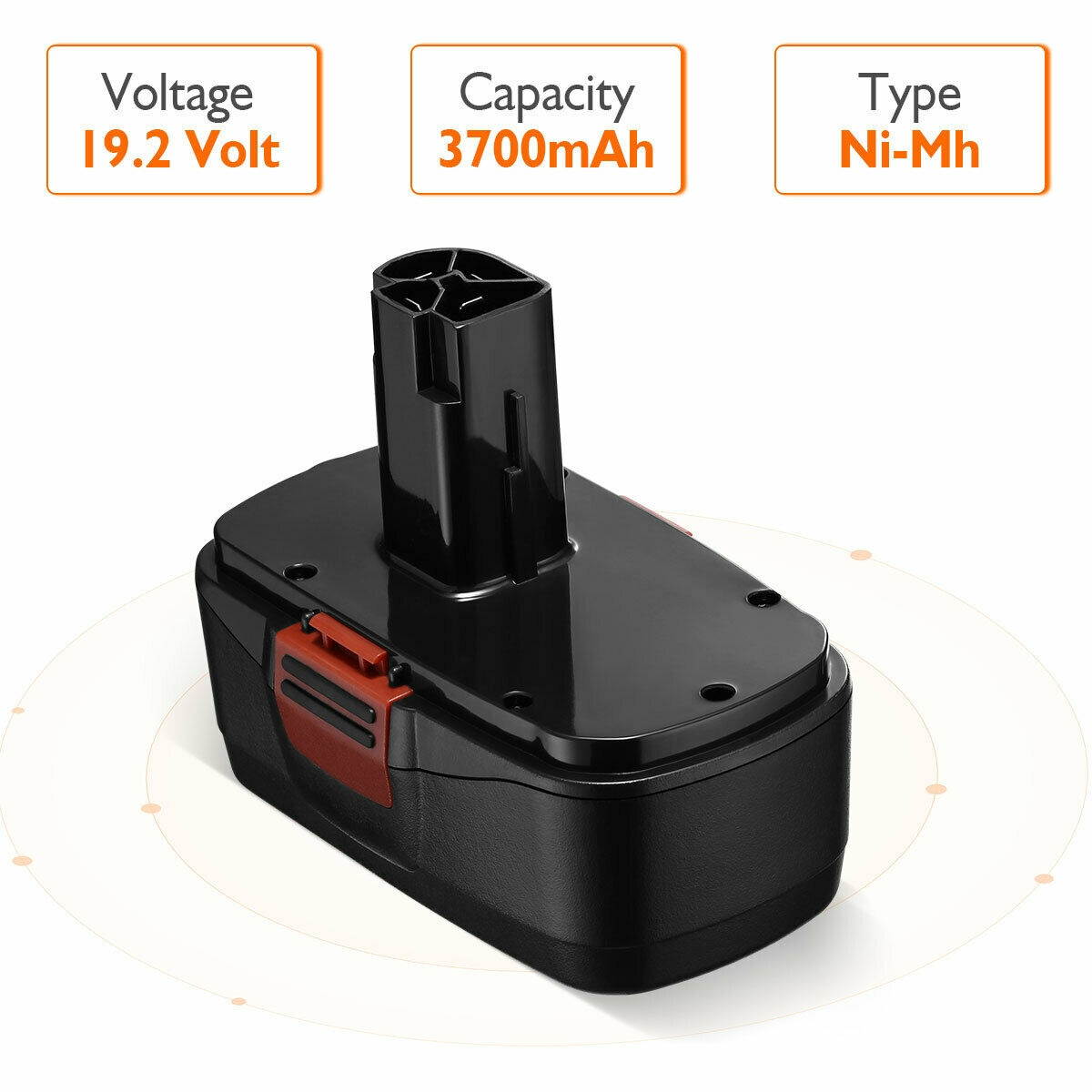 2X 19.2V 3700mAh NiMH Battery For Craftsman 19.2 Volt C3 11376 11375 130279005