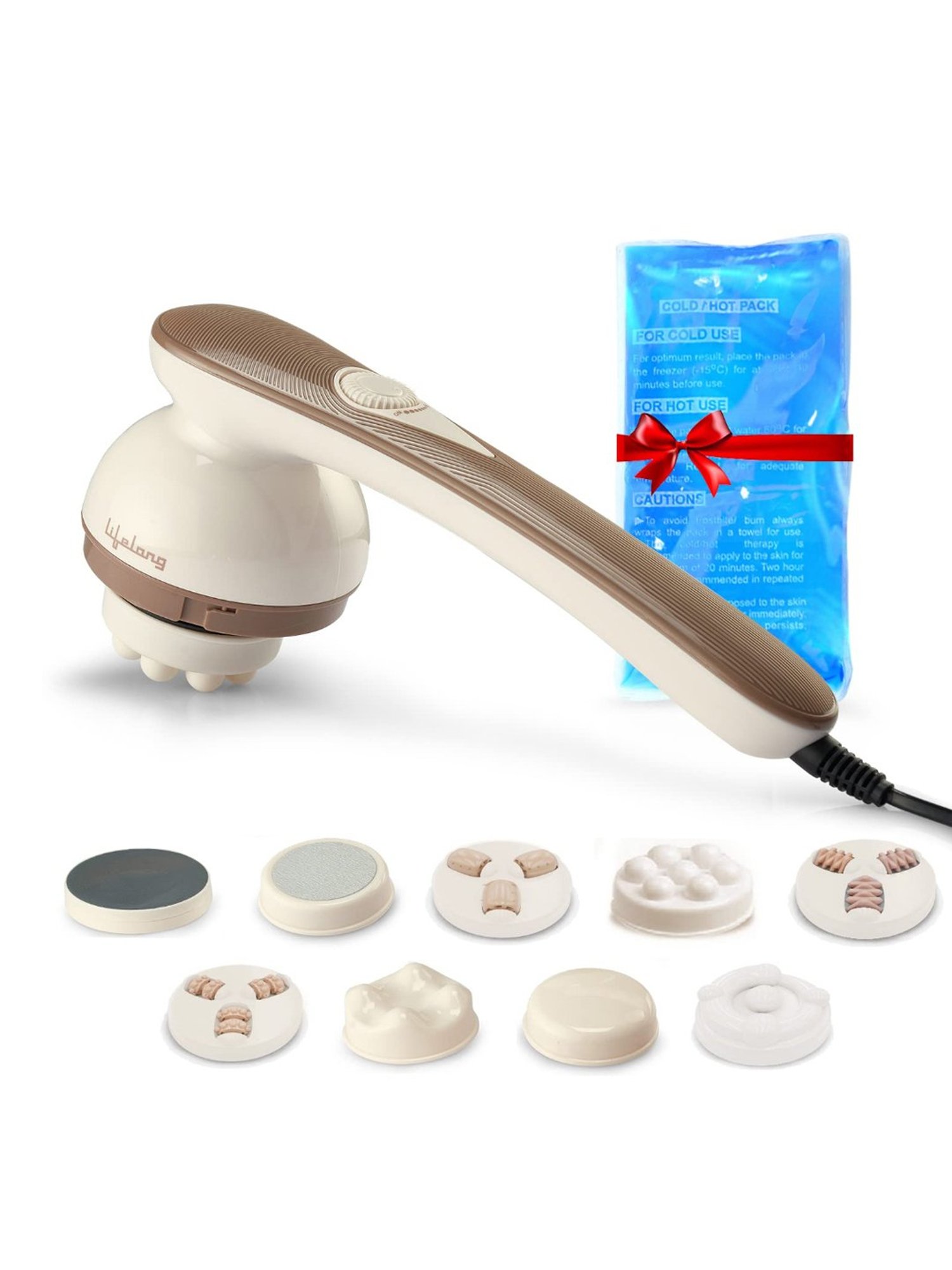 Lifelong LLM180 Electric Handheld Full Body Massager (Brown)