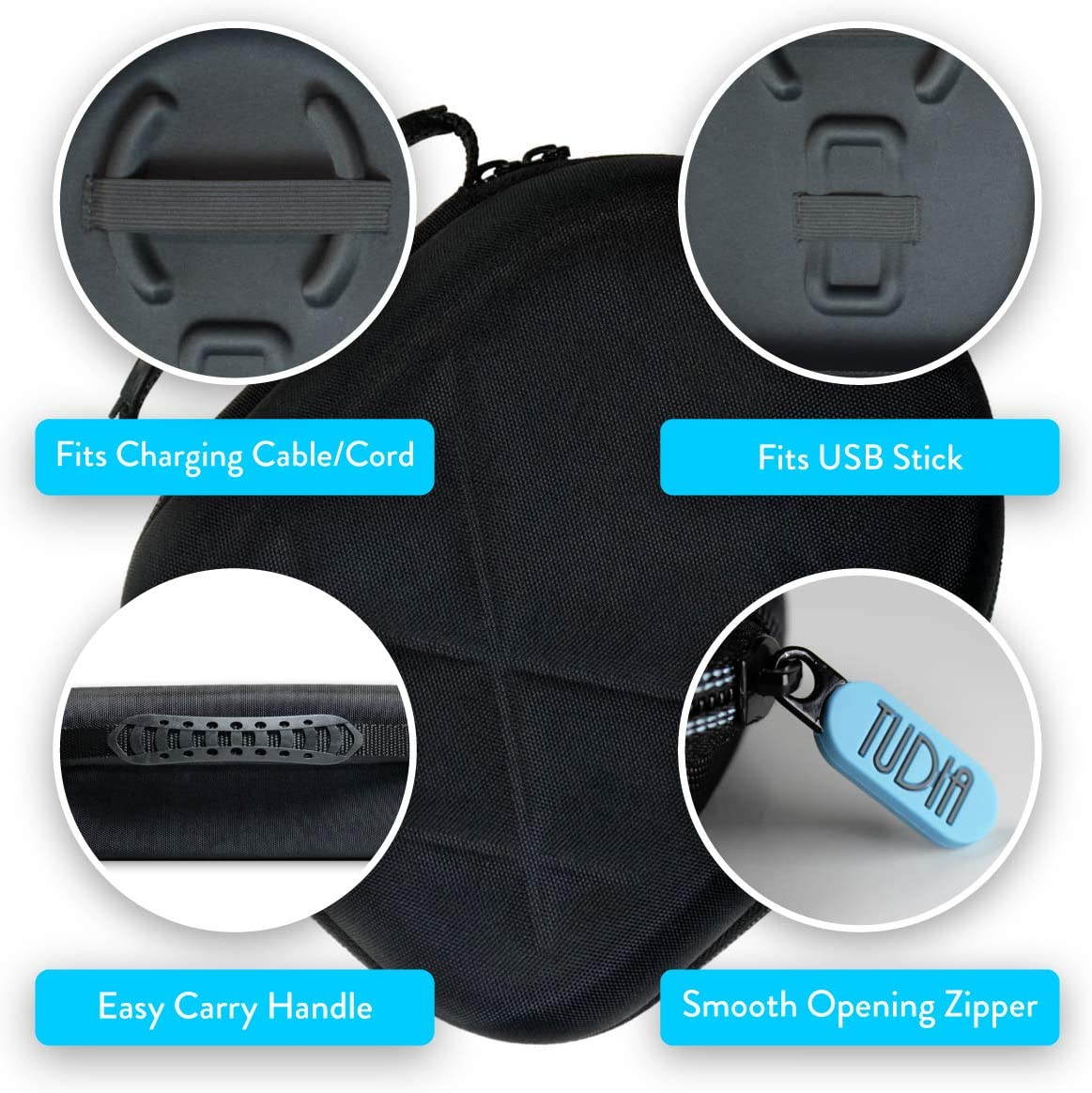 TUDIA Hard EVA Case for Logitech G933 G930 G230 G430 G35 Wireless Gaming Headset, Travel Carrying Case for Gaming Mouse [CASE ONLY]