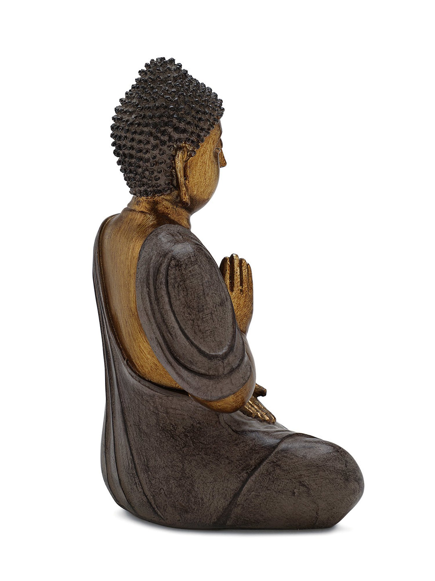 Pure Home and Living Gold Polyresin Textured Sculptures and Figurines