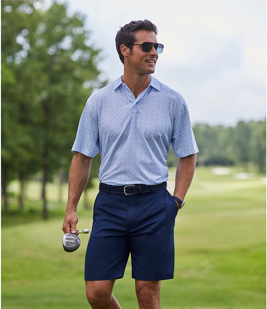 Roundtree & Yorke Active Waist 9#double; Inseam Performance Shorts