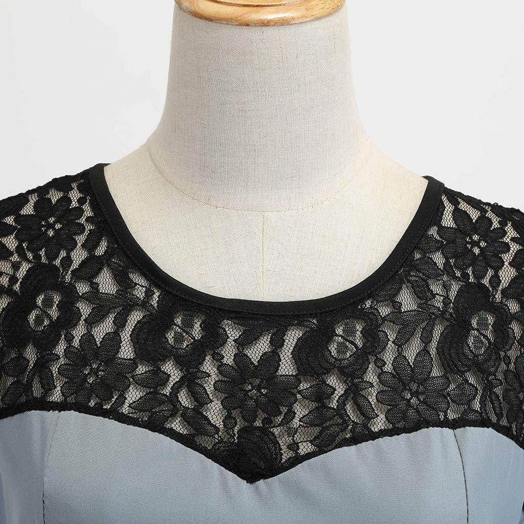 Prom Dresses for Women,Women Vintage 1950s Retro Sleeveless Lace Splice Solid Party Prom Swing Dress