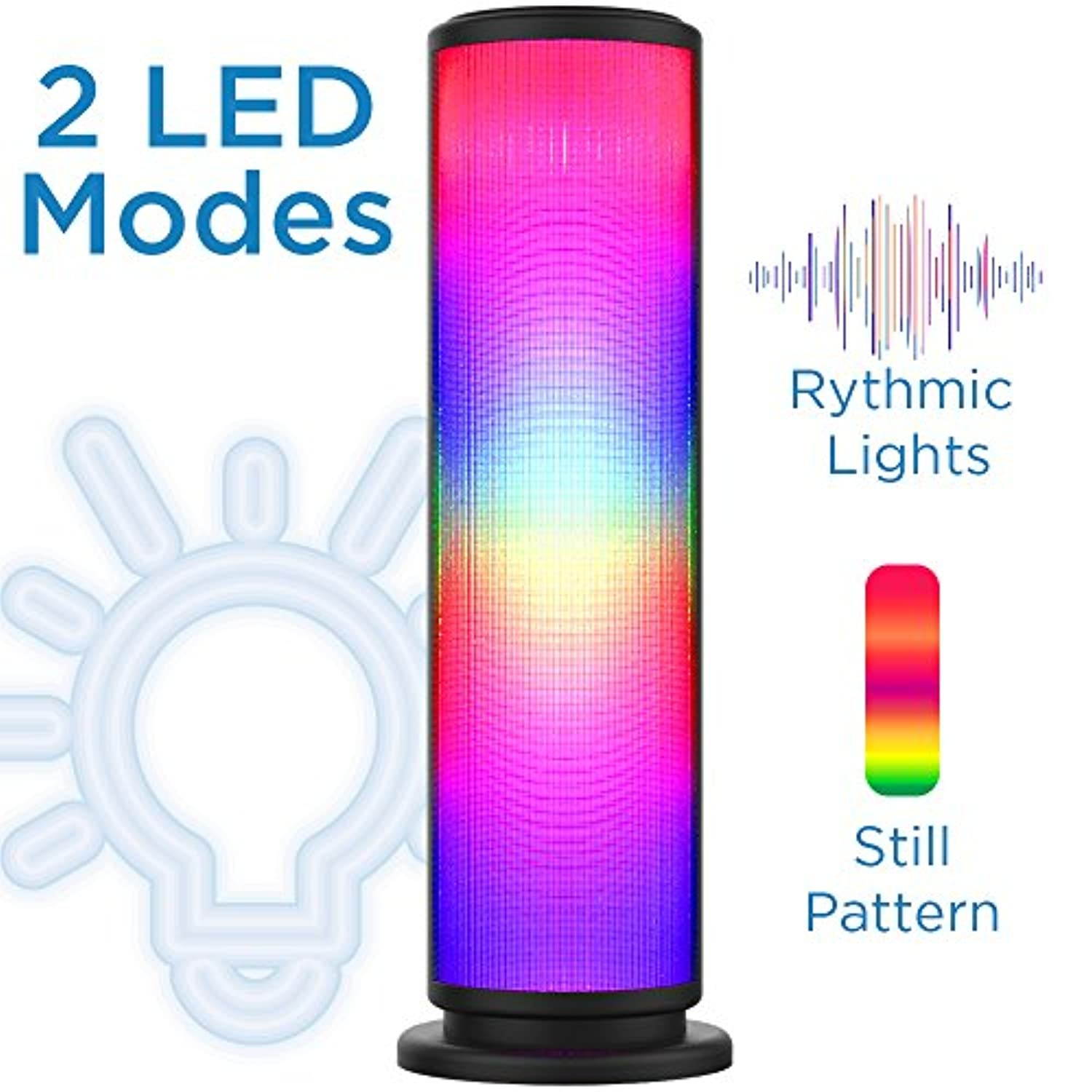 Aduro LED Bluetooth Speaker with Pulsating Lights, Wireless Color Changing Portable Outdoor Party Tower Speaker Universal (AY-MTSP-01)