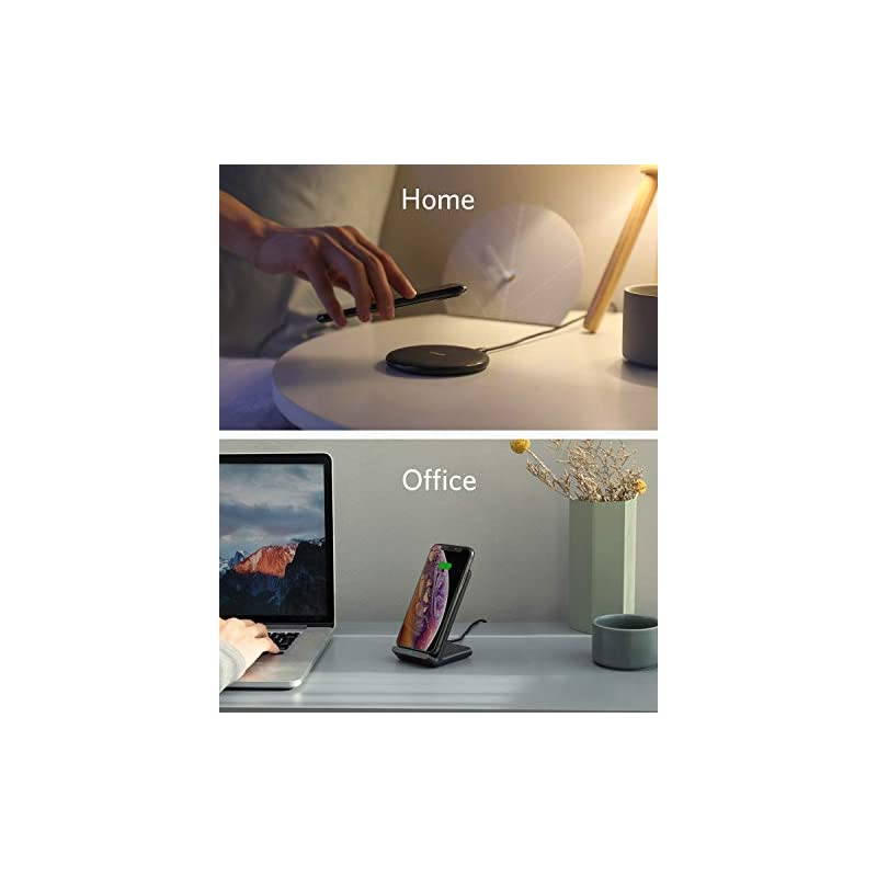 Wireless Chargers Bundle PowerWave Pad Stand Upgraded QiCertified 75W for iPhone Xs Max XR XS X 88 Plus 10W Fast Charging Samsung Galaxy S10 S9 S8 Note 10 Note 9 No AC Adapter