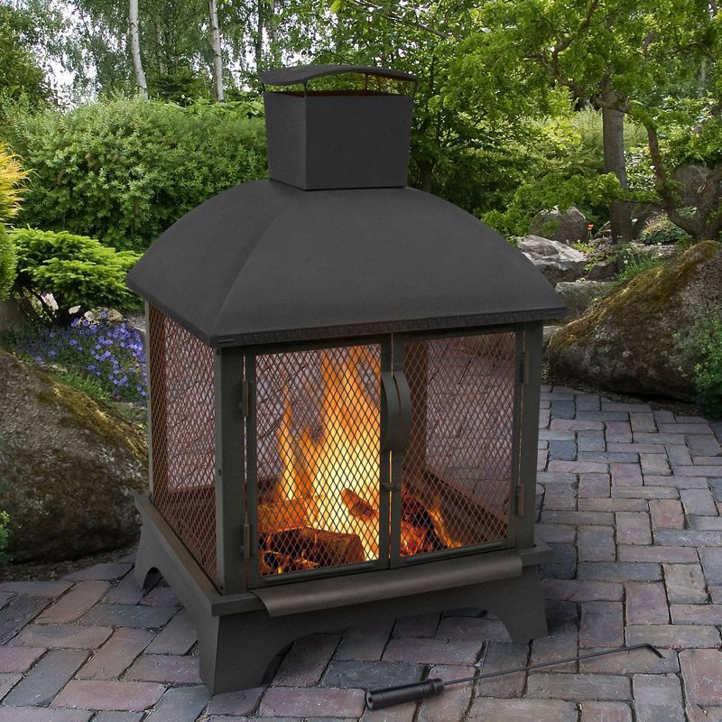 22" Redford Wood Burning Fireplace - Black - Landmann