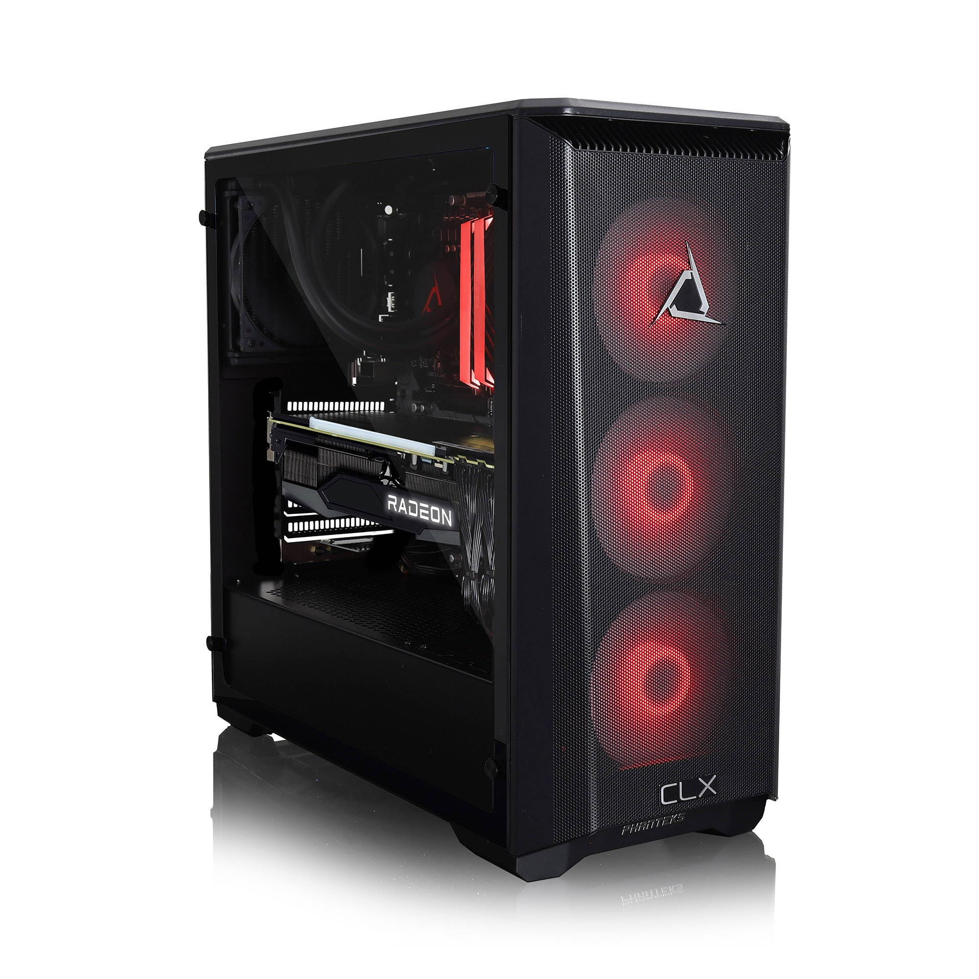 CLX SET VR-Ready Gaming Desktop - Liquid Cooled AMD Ryzen 7 5800X 3.8GHz 8-Core Processor, 32GB DDR4 Memory, Radeon RX 6900 XT 16GB GDDR6 Graphics, 960GB SSD, 4TB HDD, WiFi, Windows 10 Home 64-bit