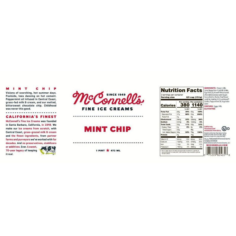 McConnell's Mint Chip Ice Cream - 16oz