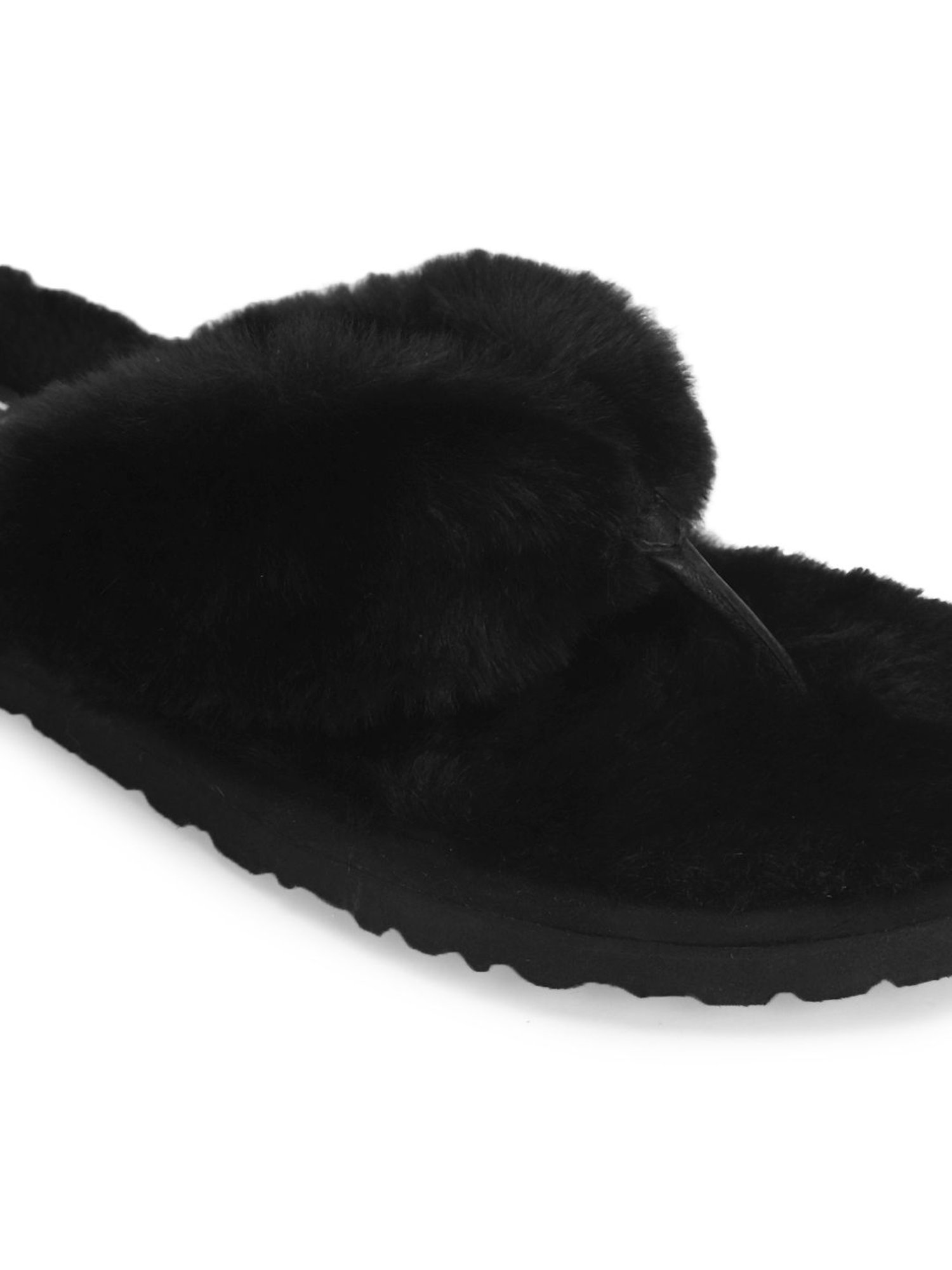 Truffle Girl by Truffle Collection Women's Black Flip Flops