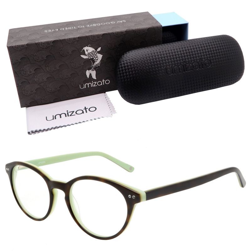 Umizato Blue Light Glasses Women Small Face, Best Blue Blockers for Boss Lady and Men, Computer Gaming, Watching TV - Eye Strain Relief, UV Blocking, Migraine Sensitivity Relief (MANILA in Tortoise)