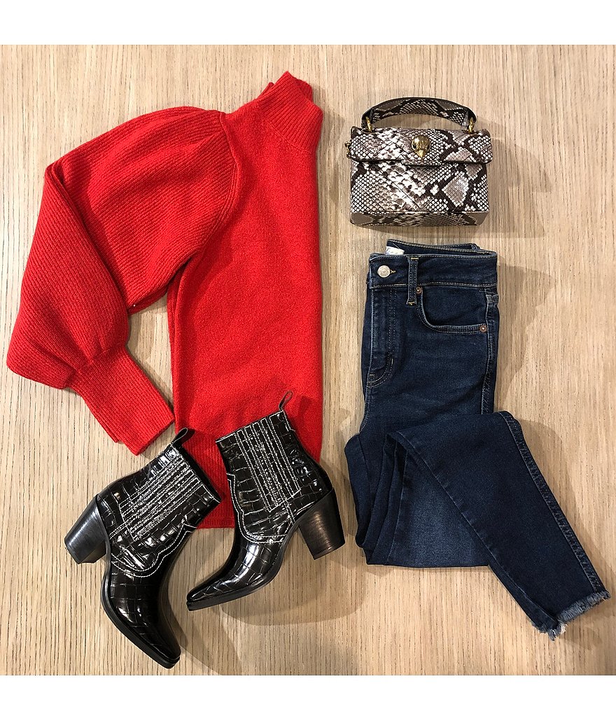 Free People Raw Hem High Rise Cotton Blend Jeans