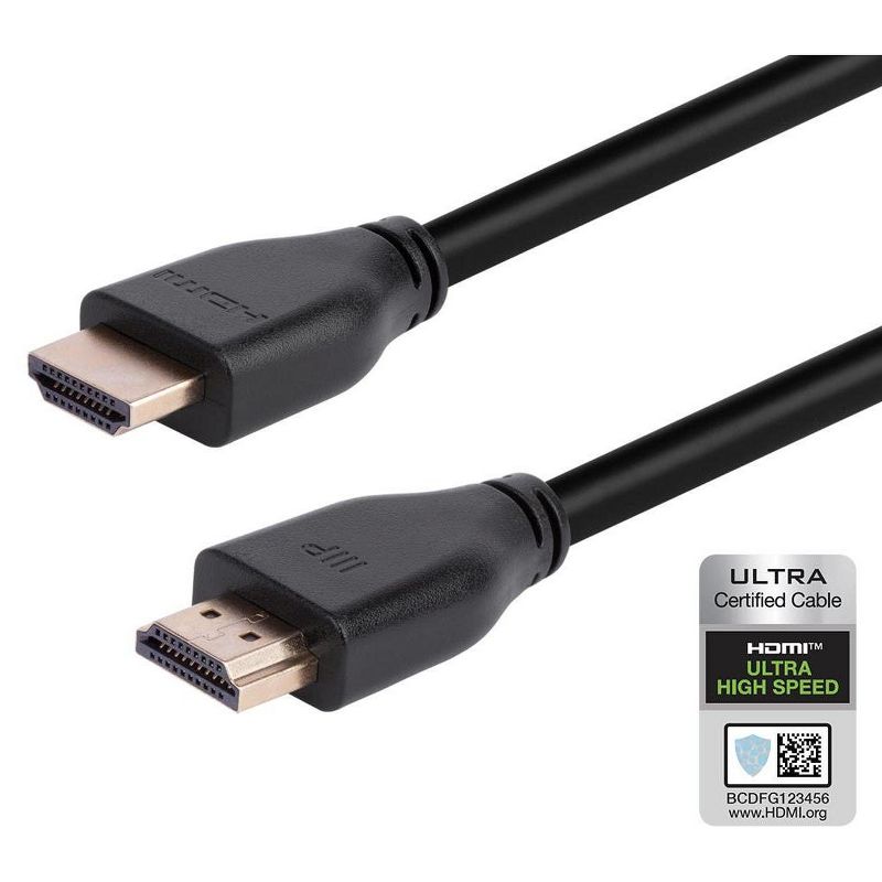 Monoprice 8K Certified Ultra High Speed HDMI 2.1 Cable - 3 Feet - Black | 48Gbps, Compatible with Sony PlayStation 5, PlayStation 5 Digital Edition,