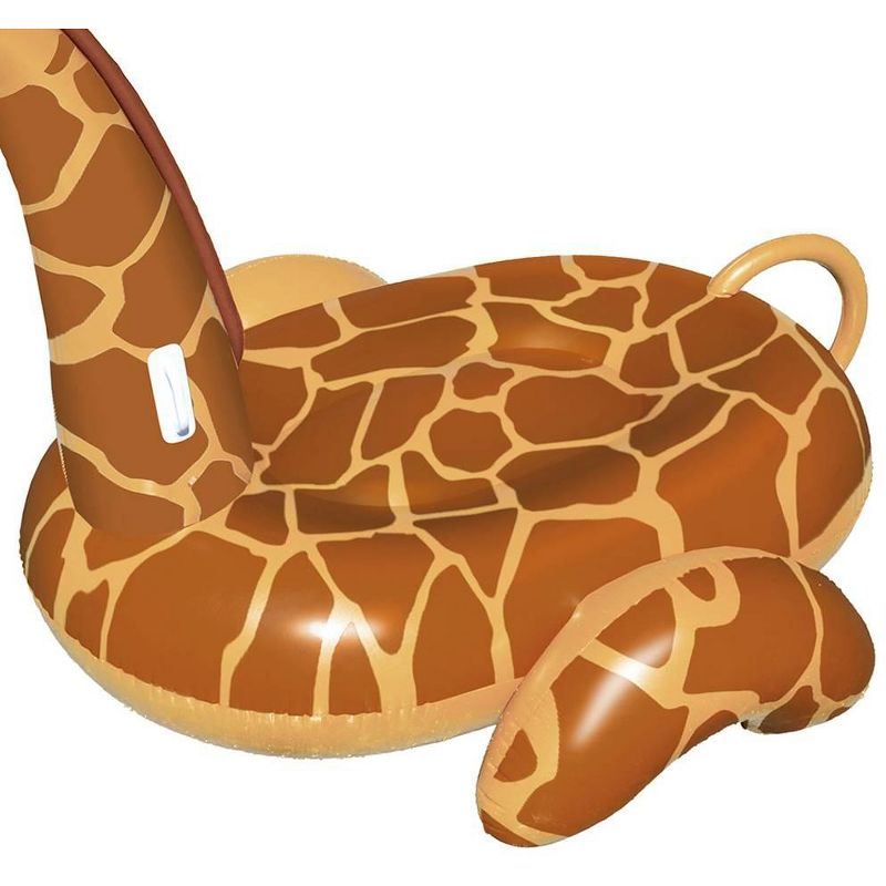 Swimline 90710 April The Giraffe Inflatable PVC Giant Ride On Pool Float, Brown