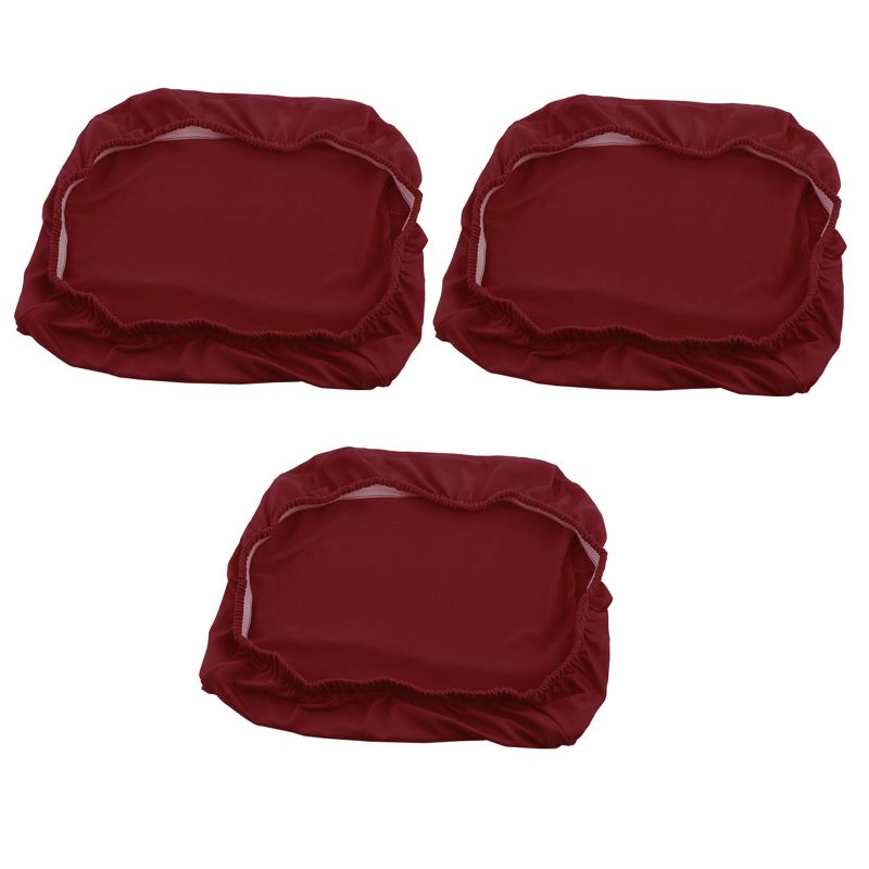 1 Pc Spandex Stretch Dining Chair Slipcovers Red  - PiccoCasa