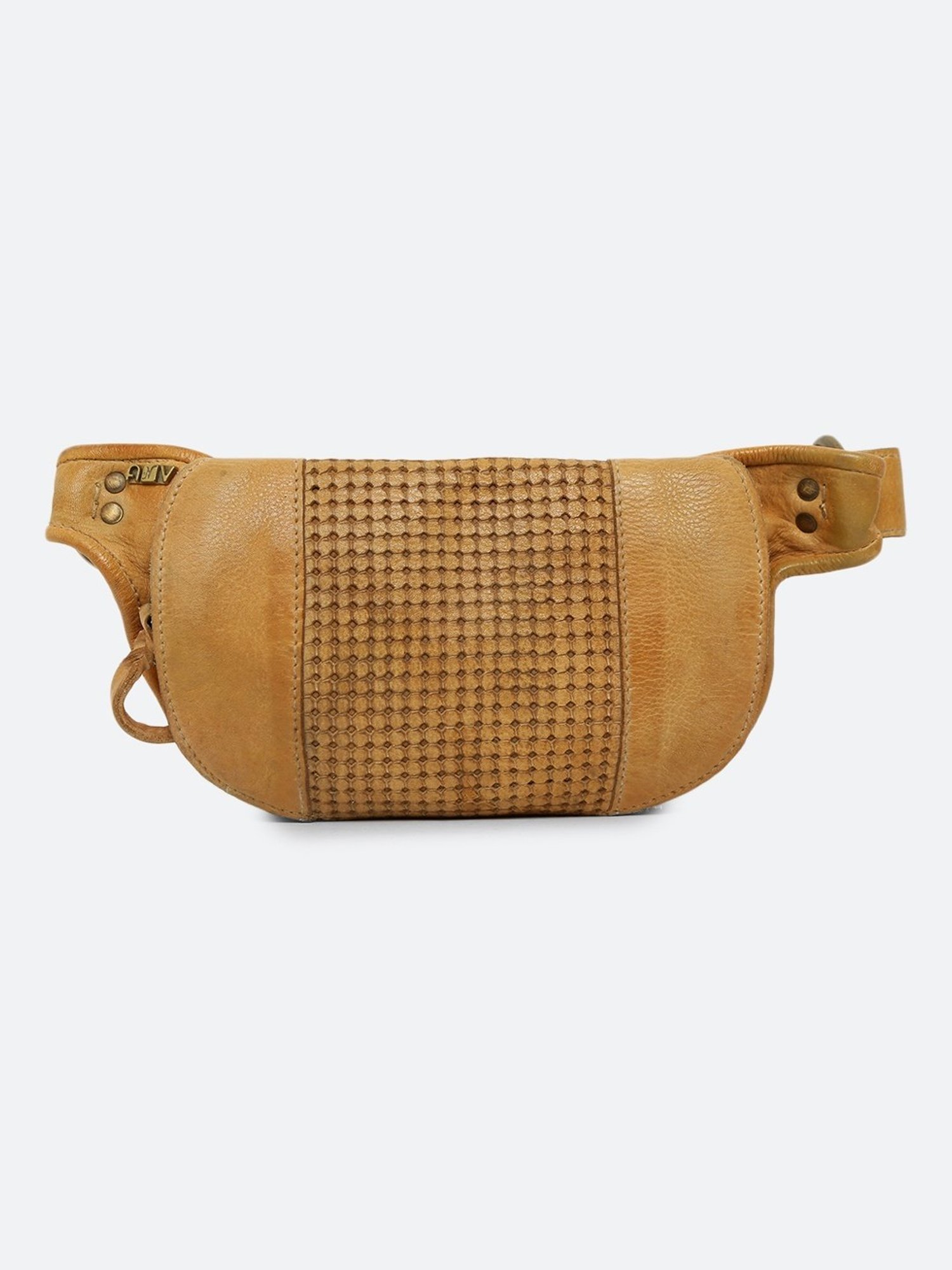 Art N Vintage  Sand Leather Textured  Waist Pouch
