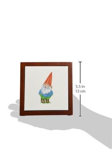 3dRose ph_123988_1 Gnome Garden Gnome Cartoon Elf Tile Pen Holder, 5-Inch