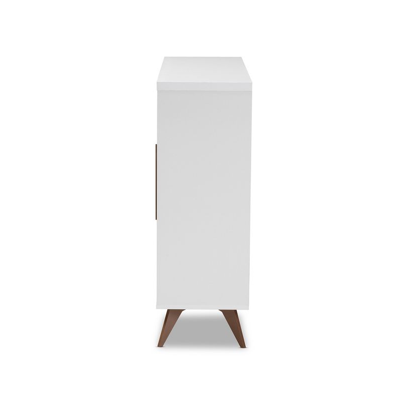 Pietro Finished Wine Cabinet White/Brown - BaxtonStudio