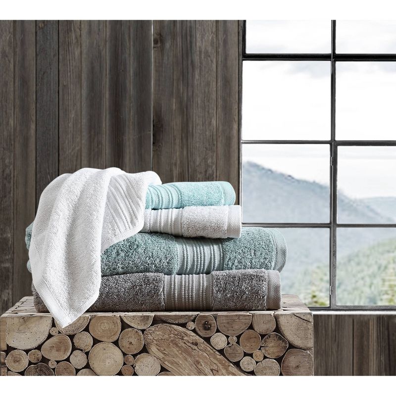 6pc Denali Solid Bath Towel Set Aqua - Eddie Bauer