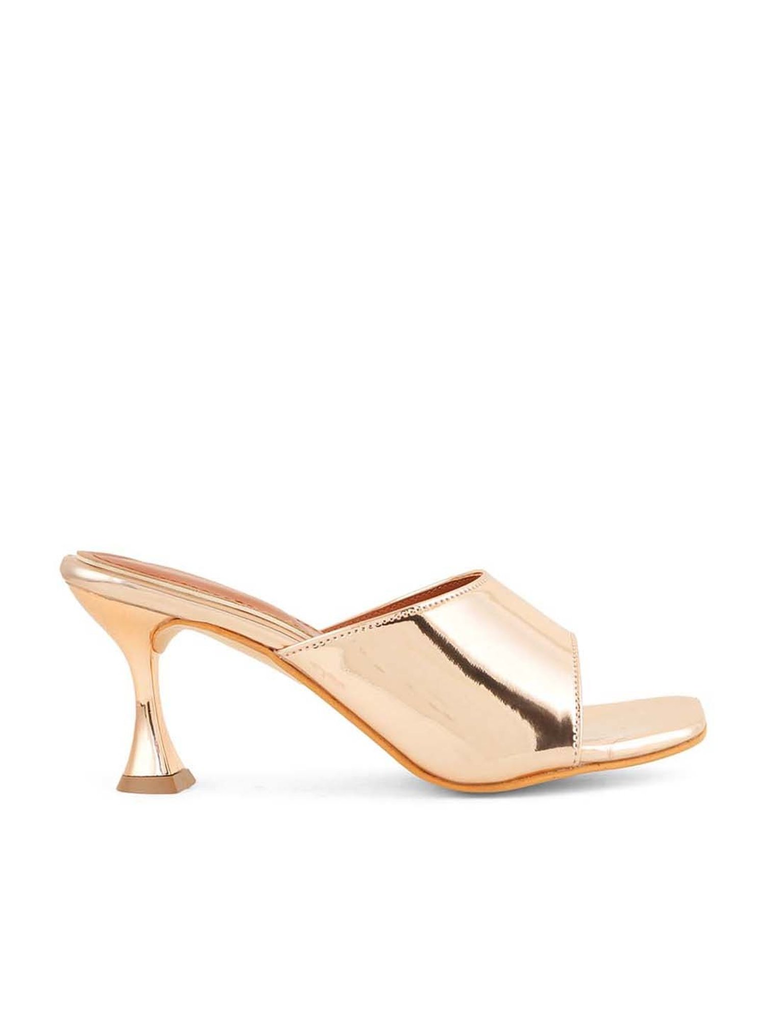 Scentra Women's Rose Gold Casual Sandals