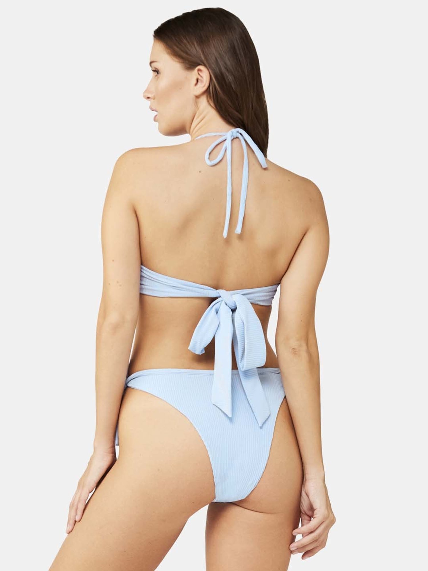 Secrets By ZeroKaata Black & Blue Plain Swimwear Bra Panty Set - Pack Of 2