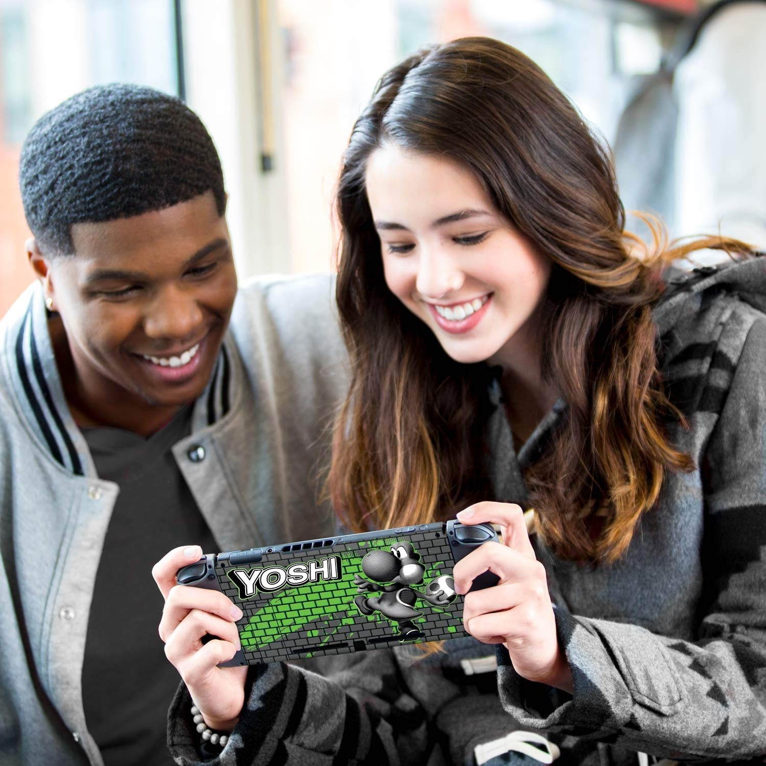 Controller Gear Nintendo Switch Skin & Screen Protector Set - Super Mario - "Yoshi Bricks" - Nintendo Switch