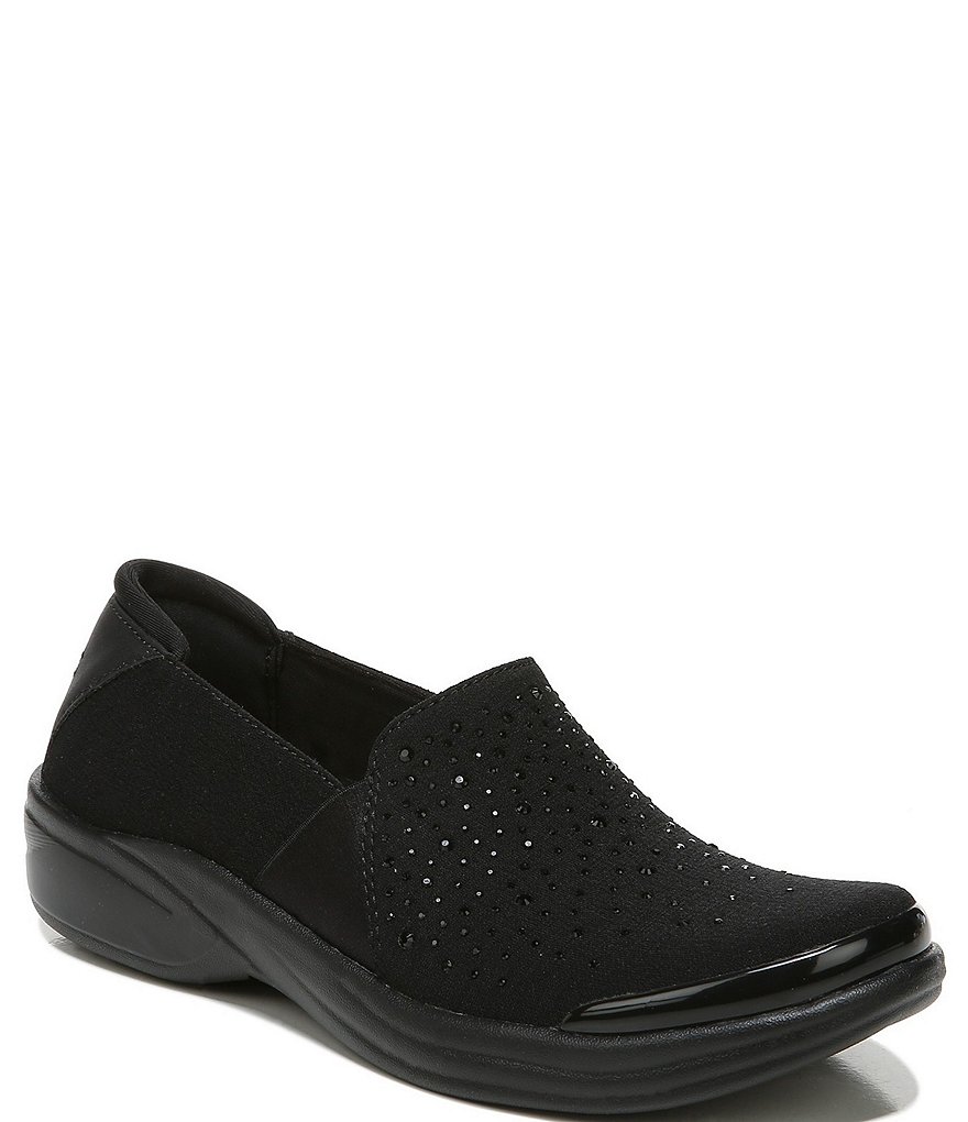 Bzees Poppyseed Rhinestone Slip-On Mesh Washable Shoes