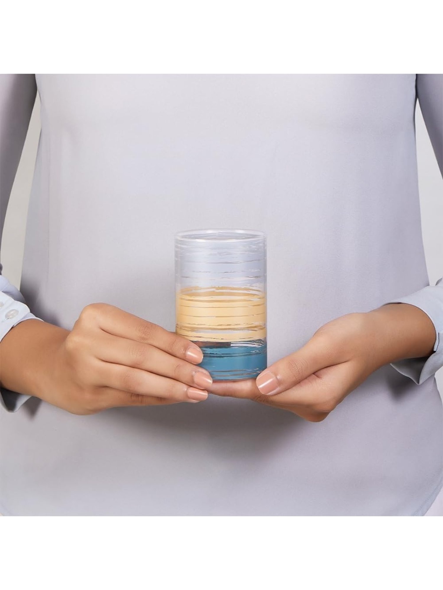 Borosil Glance Transparent Borosilicate Glass Jug with tow set of Glass Medium (295 ml)