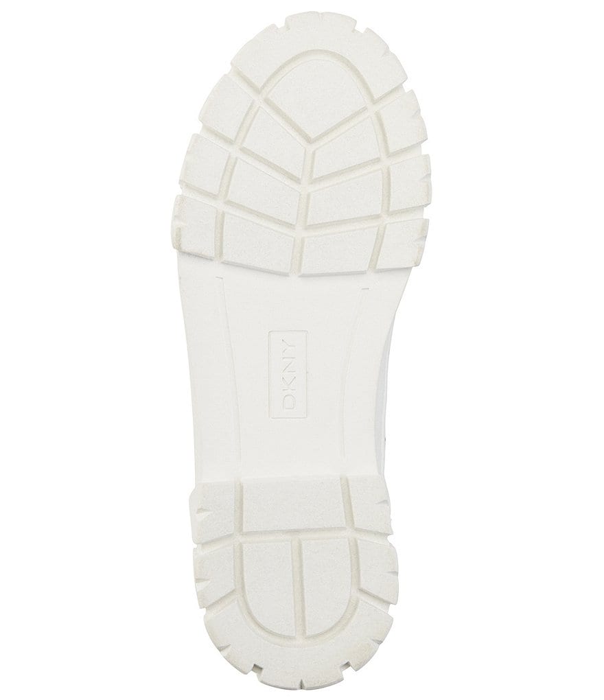 DKNY Peri High Top Leather Lace-Up Platform Lug Sole Sneakers